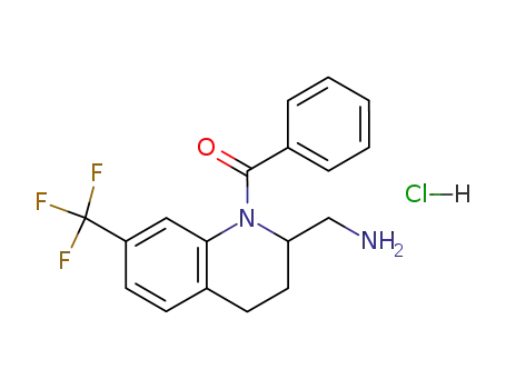 2-(aminomethyl)-1-benzoyl-1,2,3,4-tetrahydro-7-(trifluoromethyl)quinoline hydrochloride