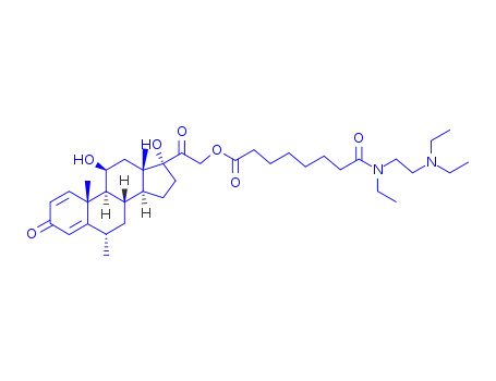 Pregna-1,4-diene-3,20-dione, 21-((8-((2-(diethylamino)ethyl)ethylamino)-1,8-dioxooctyl)oxy)-11,17-dihydroxy-6-methyl-, (6alpha,11beta)-