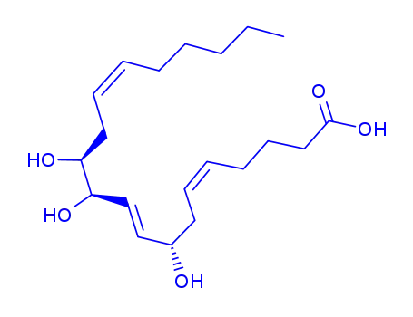 Molecular Structure of 96790-36-2 ((5E,9E,14E)-8,11,12-trihydroxyicosa-5,9,14-trienoic acid)