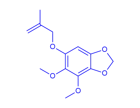 Molecular Structure of 96573-22-7 (4,5-dimethoxy-6-[(2-methylprop-2-en-1-yl)oxy]-1,3-benzodioxole)