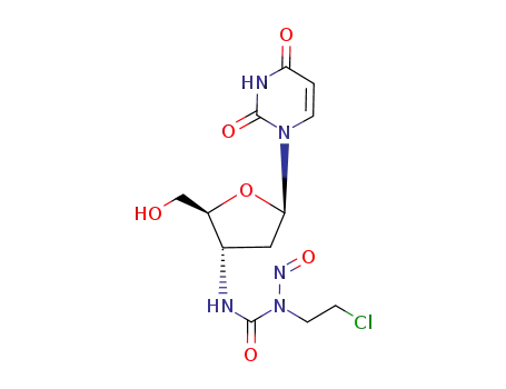 Molecular Structure of 96699-73-9 (3' (3-(2-chloroethyl)-3-nitrosoureido)-2',3'-dideoxyuridine)