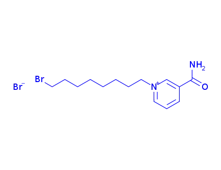 Molecular Structure of 97478-05-2 (1-(8-bromooctyl)-3-carbamoylpyridinium bromide)