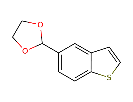Molecular Structure of 96803-06-4 (Benzo[b]thiophene, 5-(1,3-dioxolan-2-yl)-)