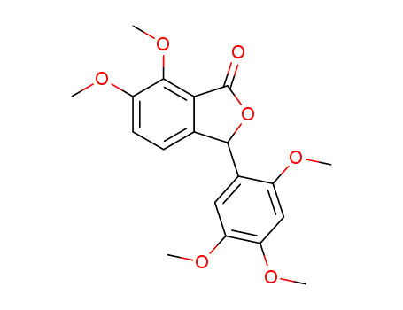 Molecular Structure of 97081-05-5 (PHTHALIDE, 6,7-DIMETHOXY-3-(2,4,5-TRIMETHOXYPHENYL)-)