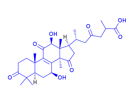(+)-7β,12β-Dihydroxy-3,11,15,23-tetraoxolanosta-8-ene-26-oic acid