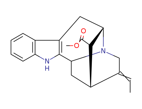 6,10-Methanoindolo[3,2-b]quinolizine-11-carboxylicacid, 9-ethylidene-5,6,8,9,10,11,11a,12-octahydro-, methyl ester,(6S,7R,9E,10R,11S,11aS)- cas  975-77-9
