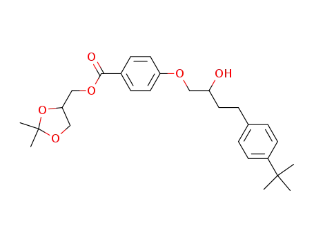 Benzoic acid, 4-[4-[4-(1,1-dimethylethyl)phenyl]-2-hydroxybutoxy]-,
(2,2-dimethyl-1,3-dioxolan-4-yl)methyl ester