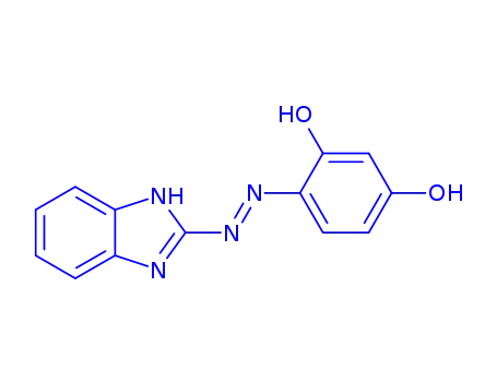 Molecular Structure of 97420-55-8 (2-(2',4'-dihydroxyphenyl-1-azo)benzimidazole)