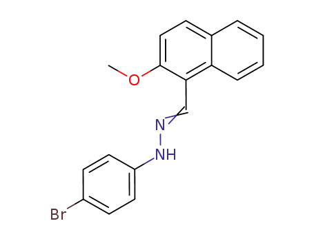 Molecular Structure of 94331-75-6 (1-(4-bromophenyl)-2-[(2-methoxynaphthalen-1-yl)methylidene]hydrazine)