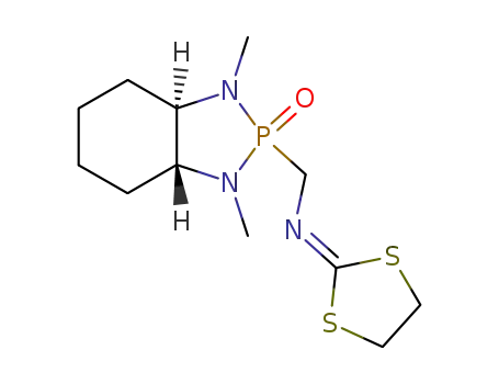 ((3aR,7aR)-1,3-Dimethyl-2-oxo-octahydro-2λ<sup>5</sup>-benzo[1,3,2]diazaphosphol-2-ylmethyl)-[1,3]dithiolan-2-ylidene-amine