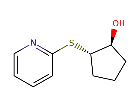 Molecular Structure of 98793-15-8 (Cyclopentanol, 2-(2-pyridinylthio)-, trans- (9CI))