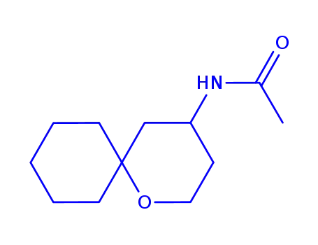 Molecular Structure of 946051-14-5 (4-N-ACETYLAMINO-1-OXASPIRO[5.5]UNDECANE)