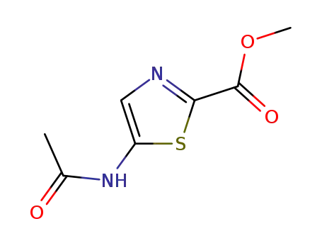 Molecular Structure of 98276-95-0 (2-Thiazolecarboxylicacid,5-acetamido-,methylester(6CI))