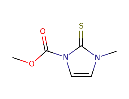 Molecular Structure of 98134-95-3 (4-Imidazoline-1-carboxylic  acid,  3-methyl-2-thioxo-,  methyl  ester  (6CI))