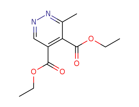 Molecular Structure of 98832-83-8 (4,5-Pyridazinedicarboxylic acid, 3-methyl-, diethyl ester)