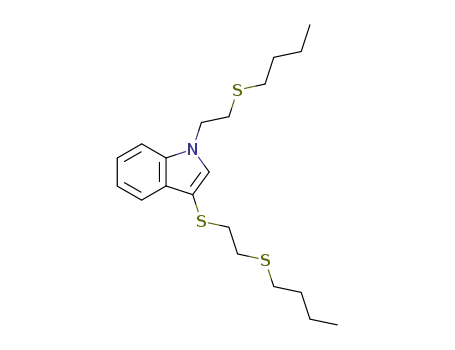1H-Indole, 1-(2-(butylthio)ethyl)-3-((2-(butylthio)ethyl)thio)-