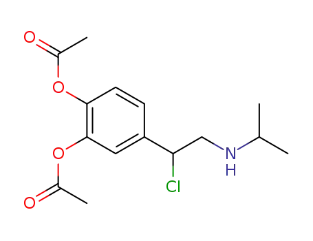 Molecular Structure of 98634-91-4 (2-(3,4-diacetoxyphenyl)-2-chloro-N-isopropyl-1-ethanamine)