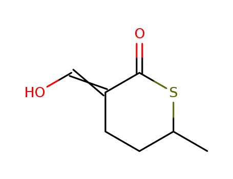 Molecular Structure of 98272-38-9 (Hexanoic acid, 2-(hydroxymethylene)-5-mercapto-, delta-(thio lactone) (6CI))