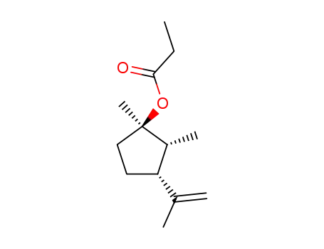 Molecular Structure of 98800-90-9 (1,2-dimethyl-3-(prop-1-en-2-yl)cyclopentyl propanoate)