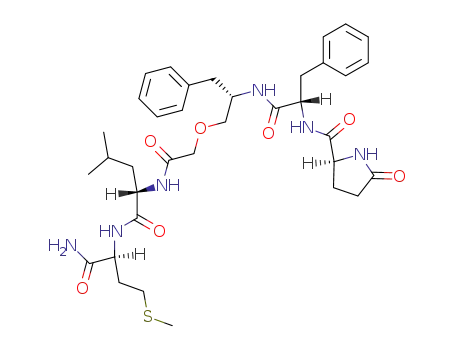 Molecular Structure of 98900-29-9 (substance P (6-11), pGlu(6)-Phe(8)-psi-(methyleneoxy)-Gly(9)-)