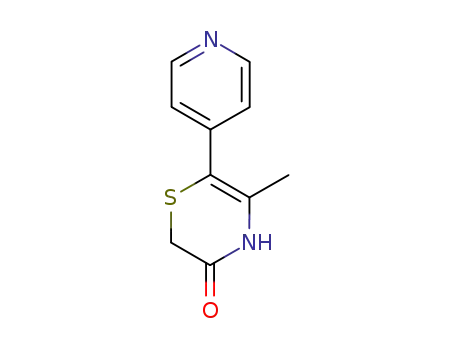 Molecular Structure of 98320-09-3 (5-methyl-6-pyridin-4-yl-2H-1,4-thiazin-3(4H)-one)