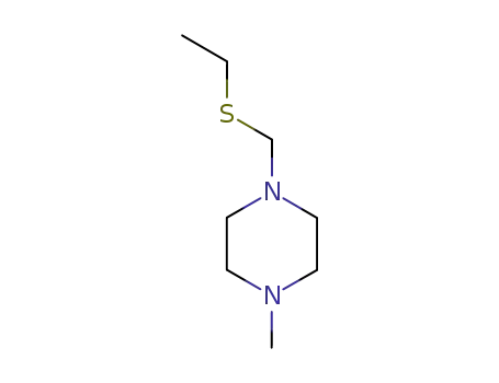 Molecular Structure of 99114-77-9 (Piperazine, 1-[(ethylthio)methyl]-4-methyl- (6CI))