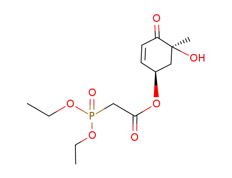 Molecular Structure of 1091593-78-0 ((1R,5S)-(+)-5-hydroxy-5-methyl-4-oxocyclohex-2-enyl (diethoxyphosphoryl)acetate)