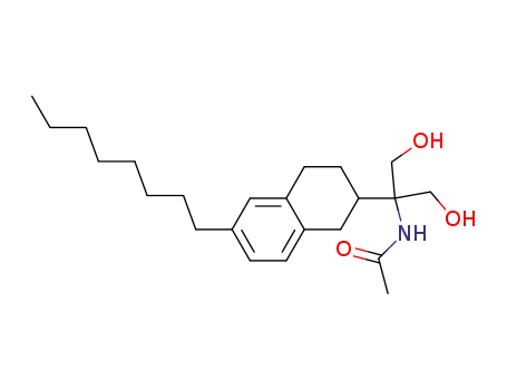 Molecular Structure of 945632-83-7 (AcetaMide, N-[2-hydroxy-1-(hydroxyMethyl)-1-(1,2,3,4-tetrahydro-6-octyl-2-naphthalenyl)ethyl]-)