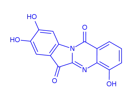 Molecular Structure of 944822-48-4 (Indolo[2,1-b]quinazoline-6,12-dione,  4,8,9-trihydroxy-)