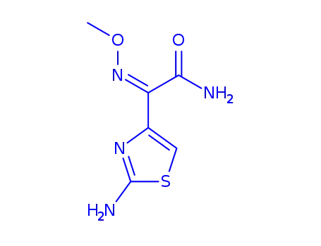 Molecular Structure of 98368-23-1 (2-(2-Amino-4-thiazolyl)-2-methoxyiminoacetamide)