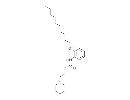 Molecular Structure of 98495-43-3 (2-(1-piperidinyl)ethyl 2-(decyloxy)phenylcarbamate)
