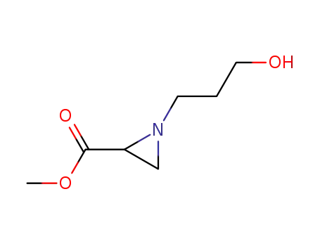 Molecular Structure of 94637-27-1 (2-Aziridinecarboxylicacid,1-(3-hydroxypropyl)-,methylester(9CI))