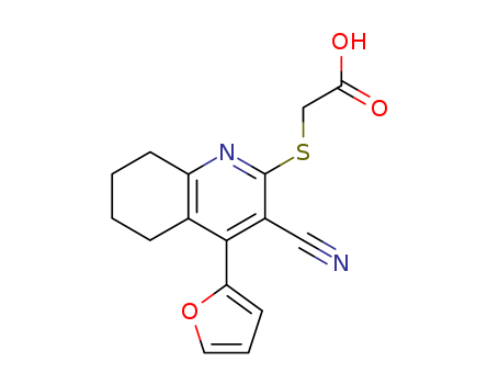 {[3-CYANO-4-(2-FURYL)-5,6,7,8-TETRAHYDRO(QUINOLIN-2-YL)]THIO}ACETIC ACIDCAS