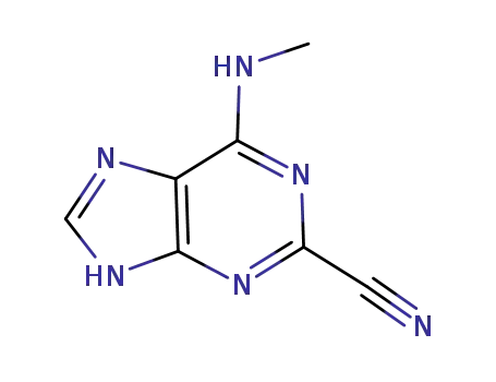 9H-Purine-2-carbonitrile,  6-(methylamino)-