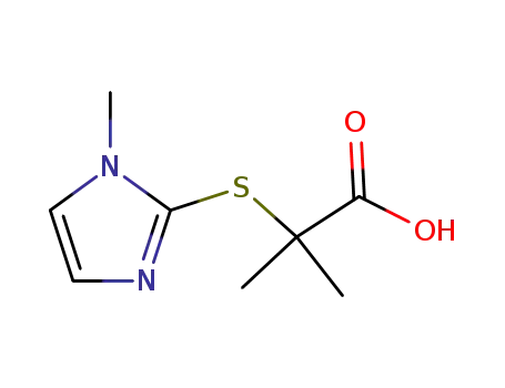 Propionic acid, 2-methyl-2-(1-methylimidazol-2-ylthio)-
