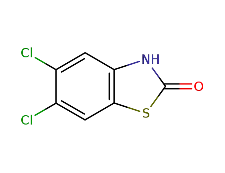 Molecular Structure of 98279-10-8 (2-Benzothiazolinone,5,6-dichloro-(6CI))