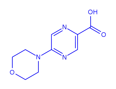 Molecular Structure of 946598-39-6 (5-(4-MORPHOLINYL)-2-PYRAZINECARBOXYLIC ACID)