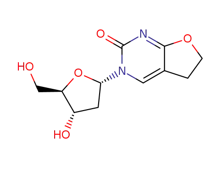 Molecular Structure of 97975-01-4 (3-(2-deoxy-alpha-D-erythro-pentofuranosyl)-3,5,6,7a-tetrahydrofuro[2,3-d]pyrimidin-2(1H)-one)