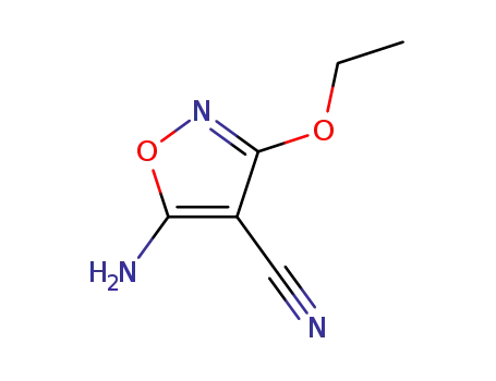 Molecular Structure of 98140-92-2 (4-Isoxazolecarbonitrile,5-amino-3-ethoxy-(6CI))