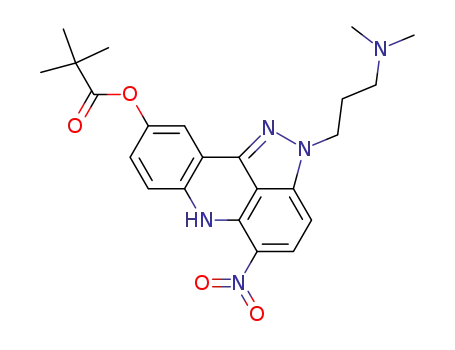 Propanoic acid, 2,2-dimethyl-, 2-(3-(dimethylamino)propyl)-2,6-dihydro-5-nitropyrazolo(3,4,5-kl)acridin-9-yl ester