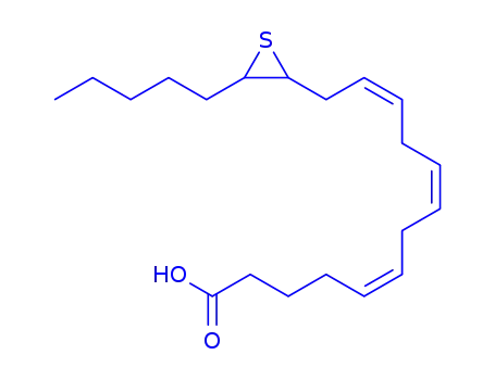 Molecular Structure of 98893-66-4 (14,15-episulfide eicosatrienoic acid)