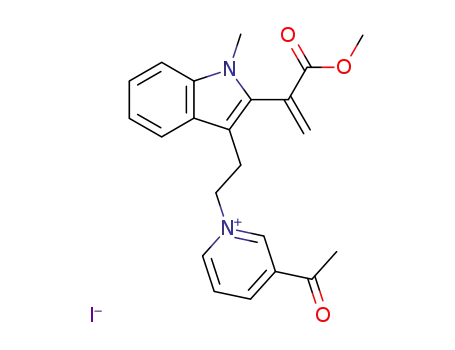 Pyridinium,
3-acetyl-1-[2-[2-[1-(methoxycarbonyl)ethenyl]-1-methyl-1H-indol-3-yl]eth
yl]-, iodide
