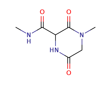 Molecular Structure of 98432-59-8 (2-Piperazinecarboxamide,N,4-dimethyl-3,6-dioxo-(6CI))