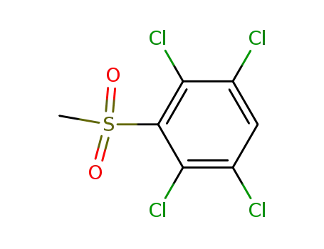 Molecular Structure of 98555-82-9 (1,2,4,5-tetrachloro-3-(methylsulfonyl)benzene)