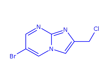 Molecular Structure of 944896-76-8 (6-Bromo-2-(chloromethyl)imidazo[1,2-a]pyrimidine)