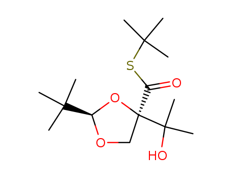 1,3-DIOXOLANE-4-CARBOTHIOIC ACID 2-(TERT-BUTYL)-4-(1-HYDROXY-1 -METHYLETHYL)-,S-(TERT-BUTYL) ESTER,(2R-TRANS)-CAS