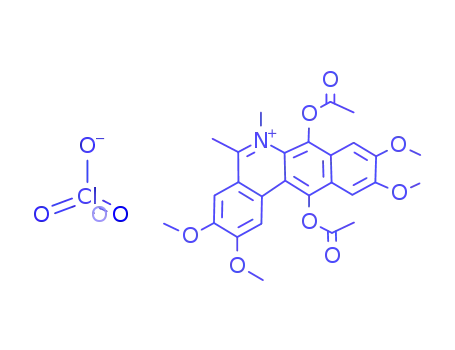 7,12-bis(acetyloxy)-2,3,9,10-tetramethoxy-5,6-dimethylbenzo[b]phenanthridinium perchlorate