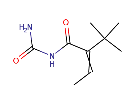 Molecular Structure of 98881-13-1 ((2E)-2-tert-butyl-N-carbamoylbut-2-enamide)