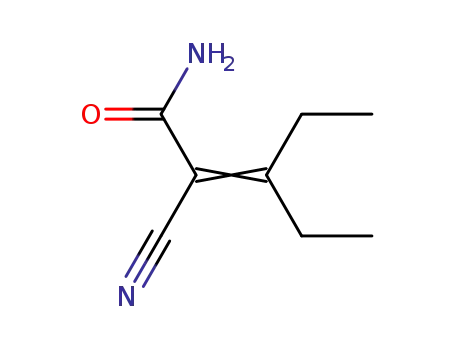 Molecular Structure of 98489-49-7 (2-Pentenamide,  2-cyano-3-ethyl-)