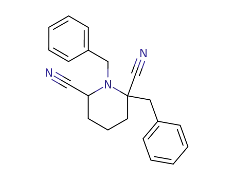 Molecular Structure of 98195-13-2 (1,2-dibenzylpiperidine-2,6-dicarbonitrile)